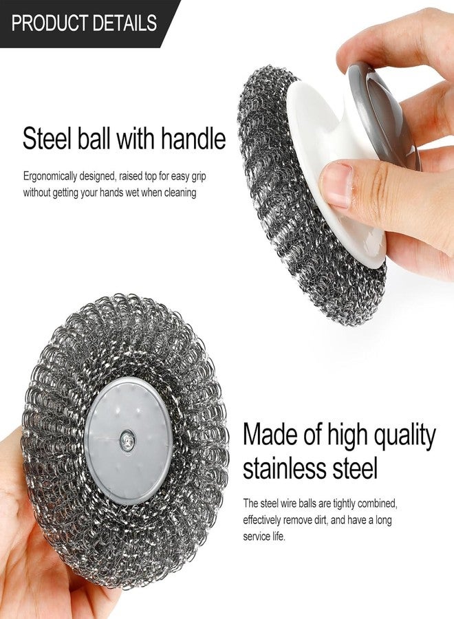 KPS Dish Washing Scrubber with Handle | Kitchen Cleaning Brush for Dishes/Pots/Pans/Sink | Cleaning Sponge for Utensils/Cookware | Non-Scratch Dish Scrubber (Pack of 2 PCs) - Image 3